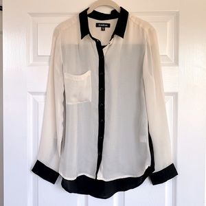 bebe color block shirt